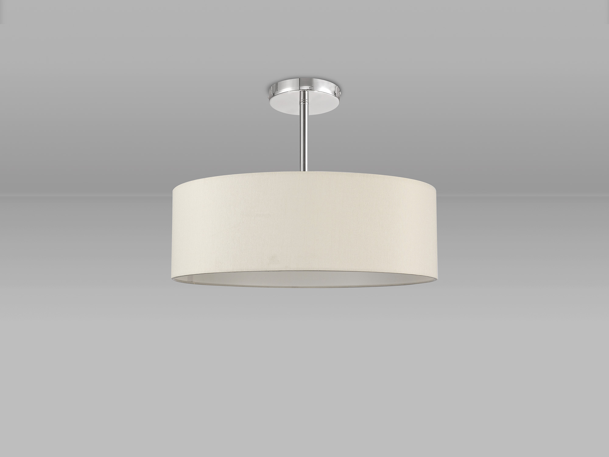 Baymont 45cm Semi Flush 5 Light Polished Chrome, Ivory Pearl DK0722  Deco Baymont